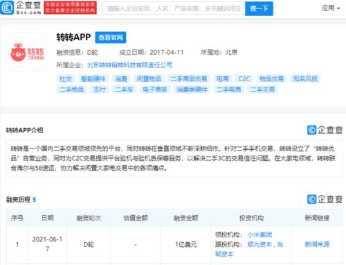 轉轉完成1億美元D輪融資，小米集團領投，二手交易平臺再迎資本熱潮